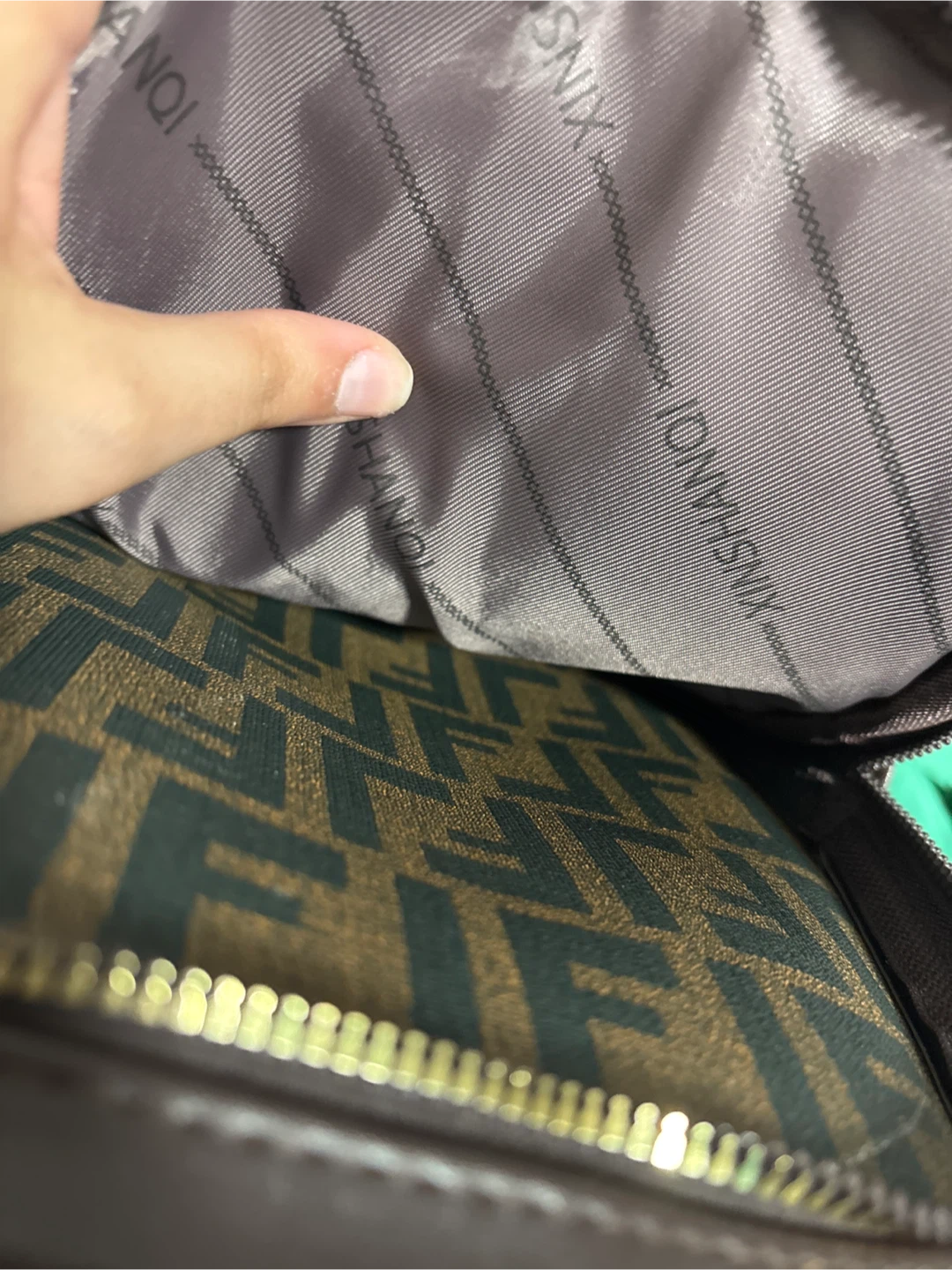 BINSHANQI Brown F Logo Mini Backpack - photo 3