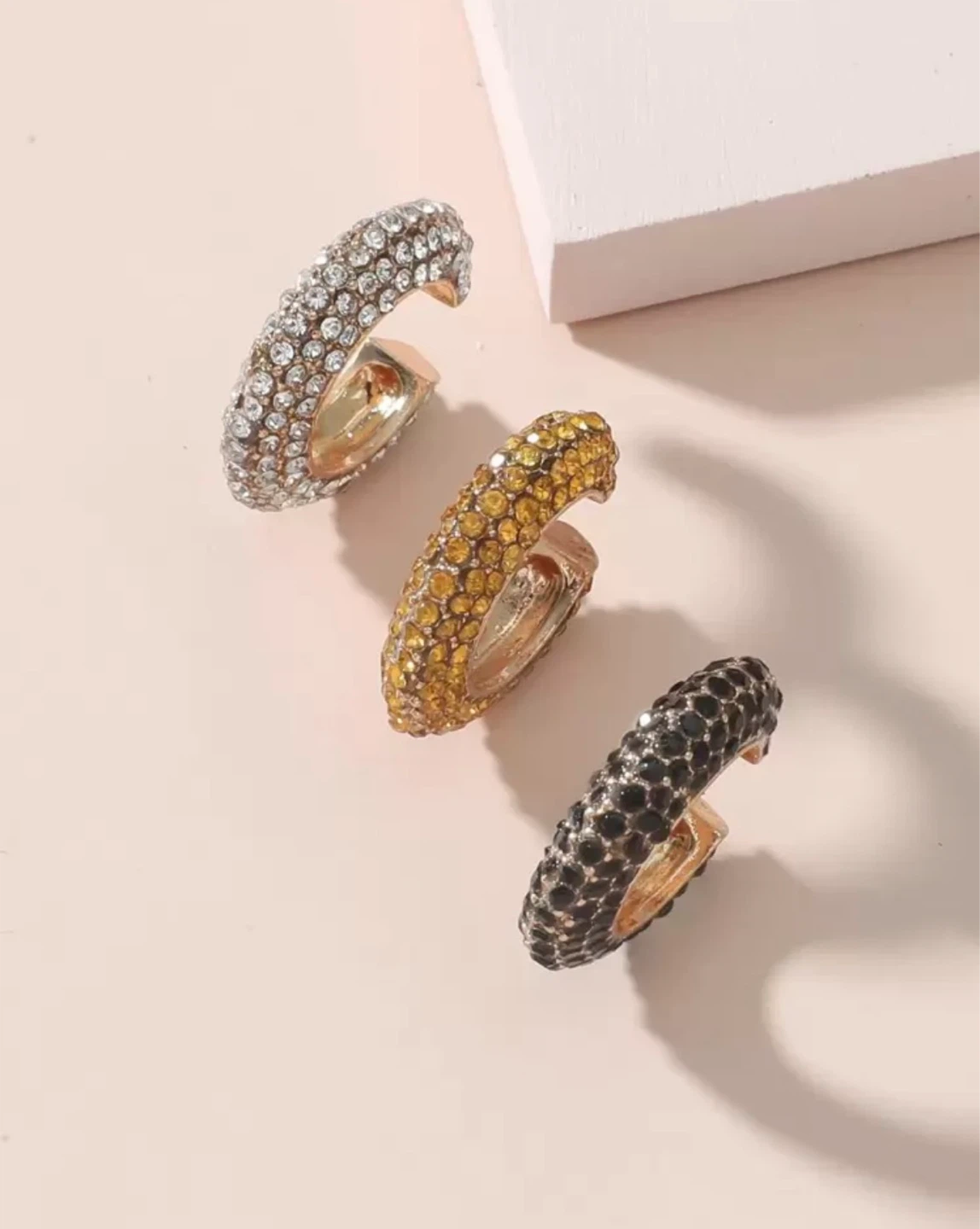 Set of 3 Crystal Ear Cuffs - photo 5