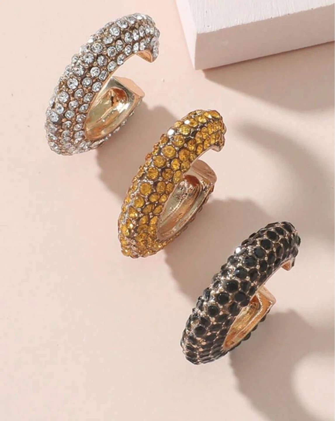 Set of 3 Crystal Ear Cuffs - photo 3