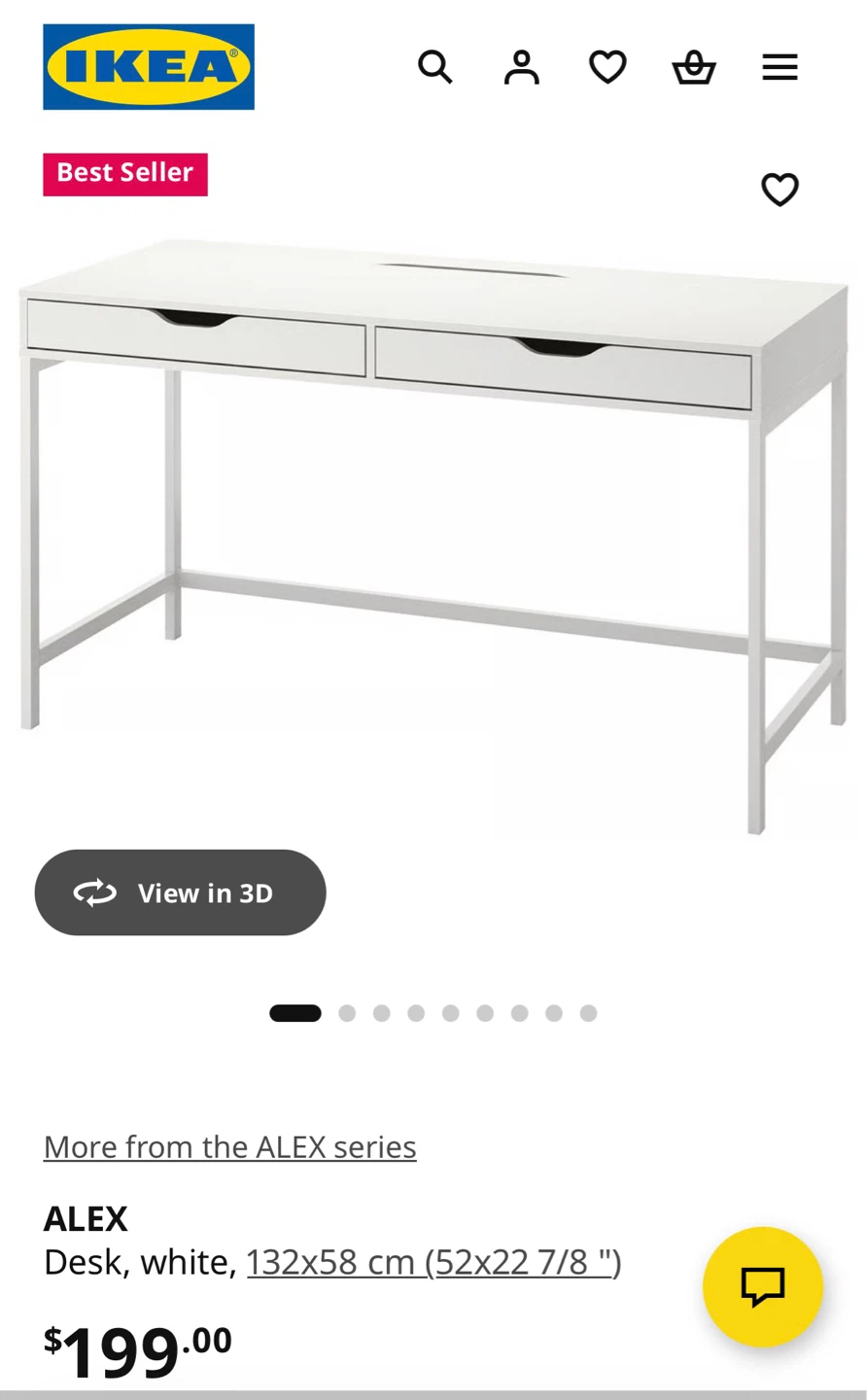 IKEA ALEX Desk - White - photo 5