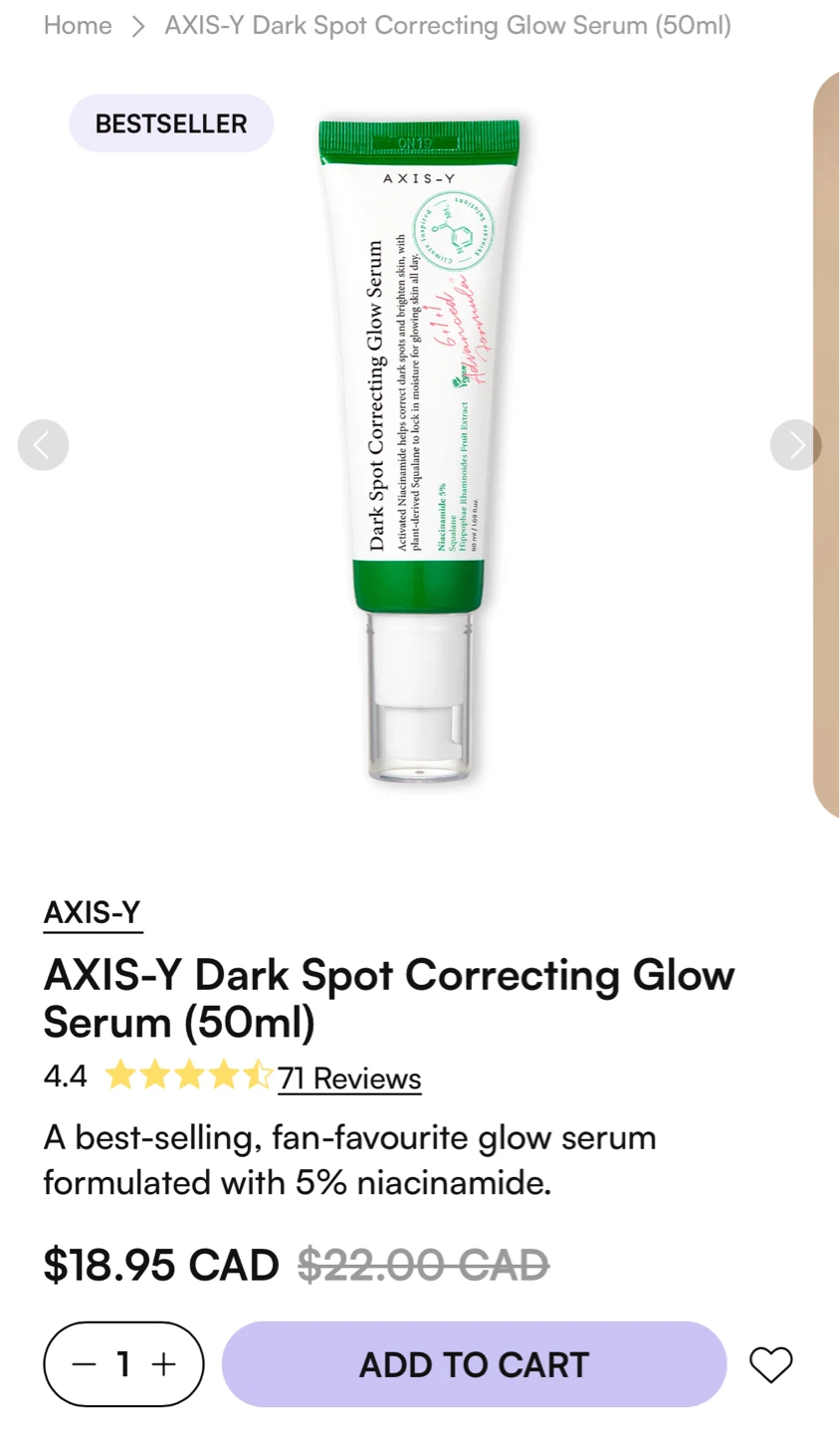 AXIS-Y Dark Spot Correcting Glow Serum & Cream - photo 5