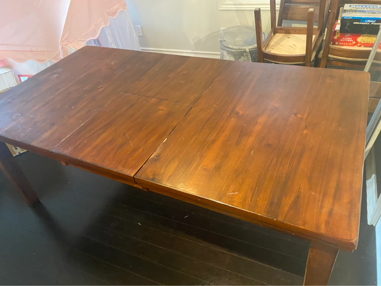 Wooden Extendable Dining Table and 4 chairs - photo 2