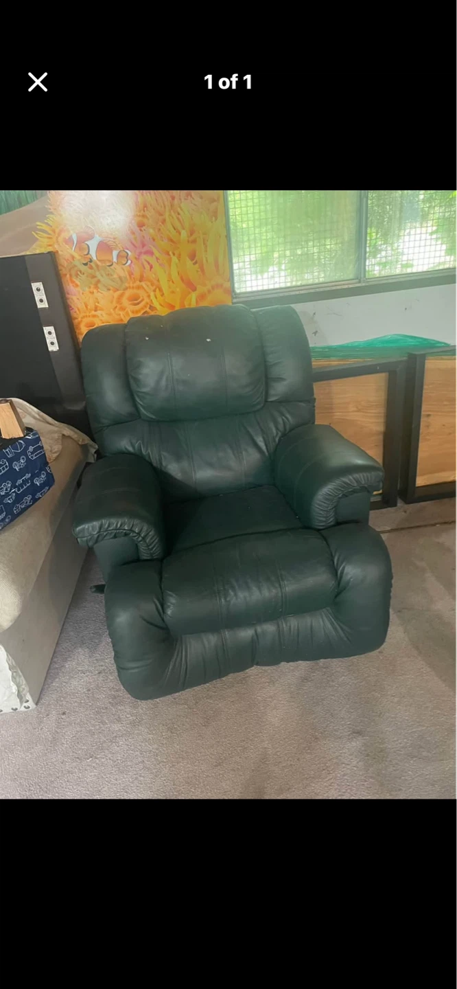 Green Leather Recliner Chair