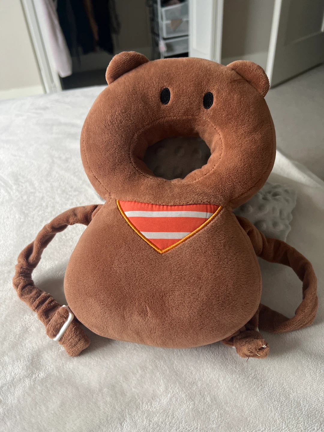 Brown Bear Baby Head Support Pillow
