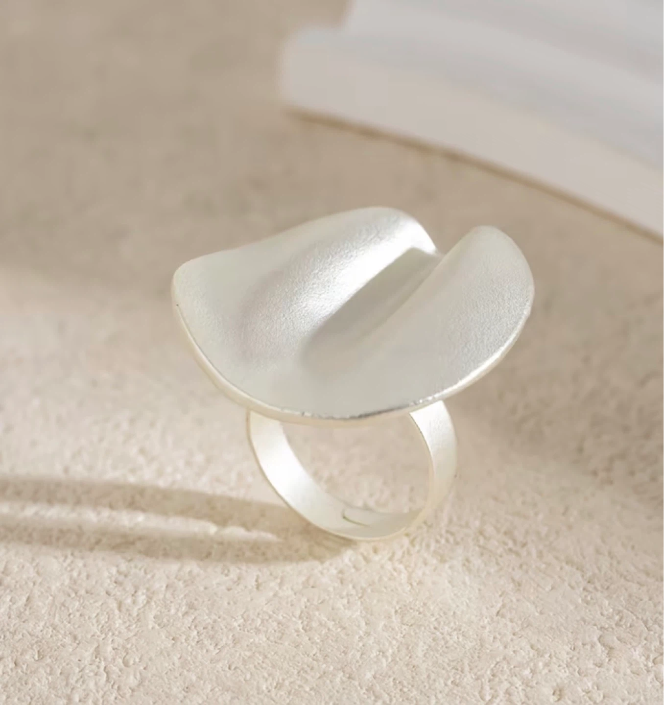 Silver Oval Statement Ring - photo 4
