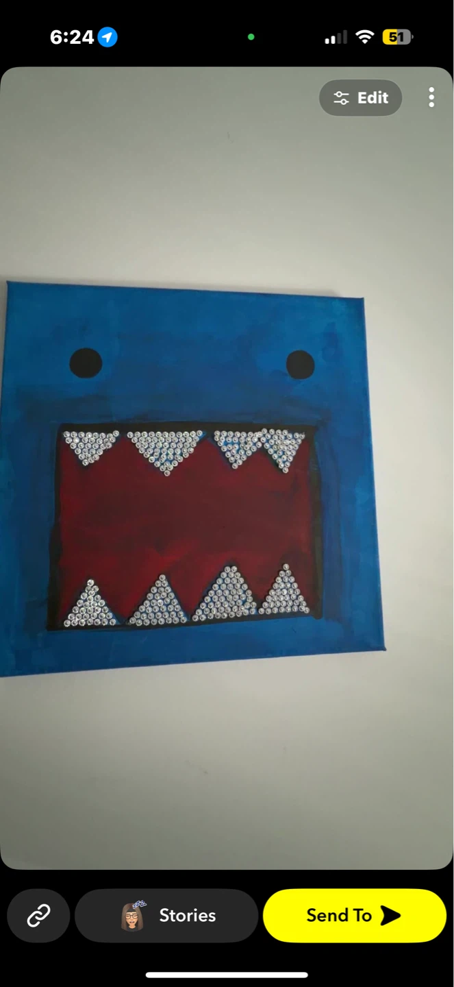 Blue Domo-kun Canvas Art - photo 2