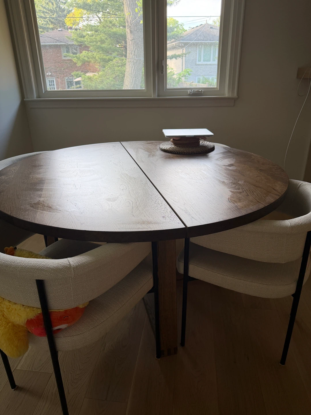 IKEA MÖRBYLÅNGA Round Table - Oak Veneer Brown Stained