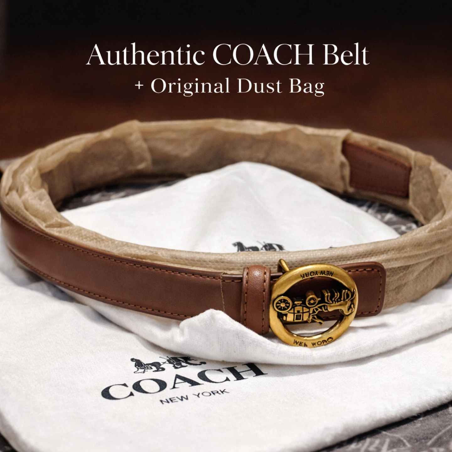 Coach New York Leather Belt - 770cm