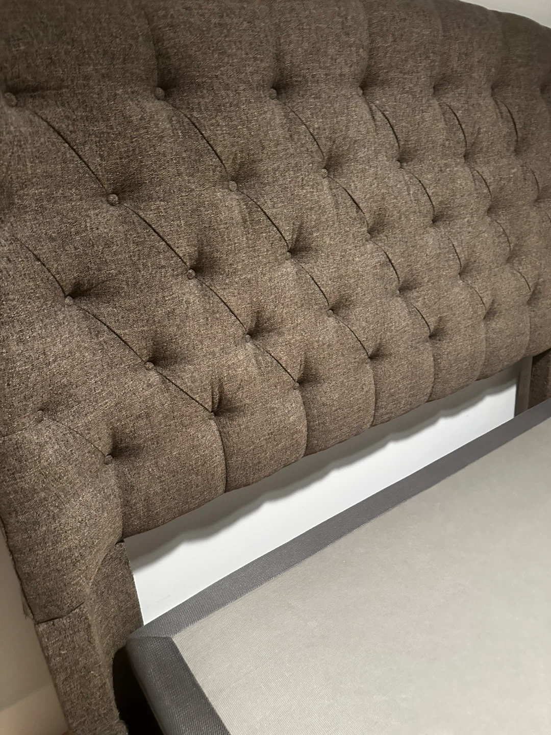 King Brown Upholstered Bed Frame with Adjustable Base - photo 3
