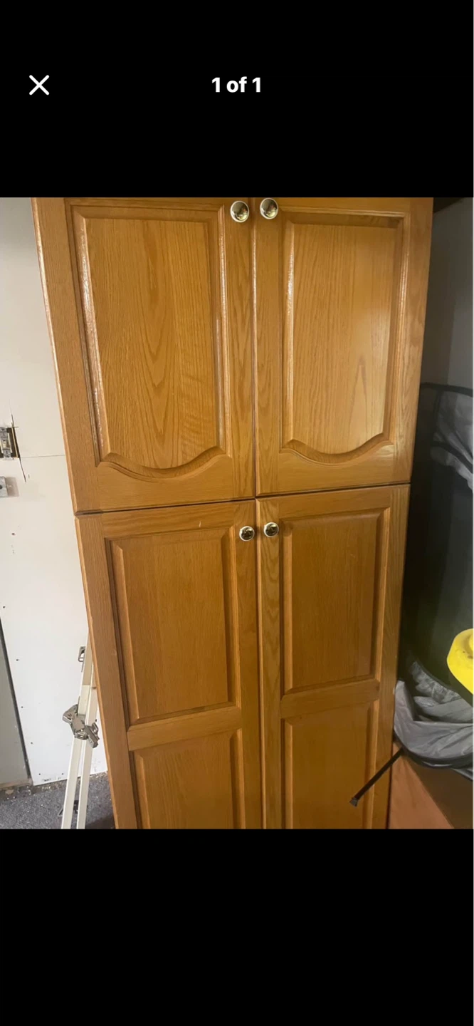 Oak Wood Tall Cabinet