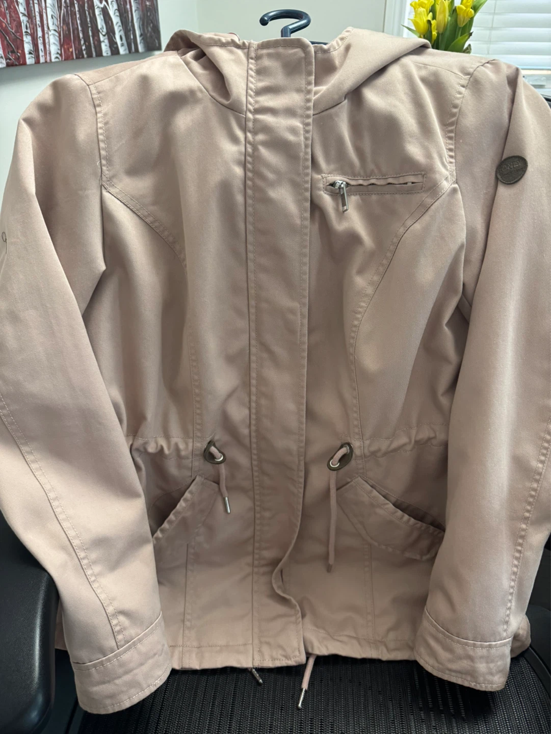 Light Pink Hooded Anorak Jacket