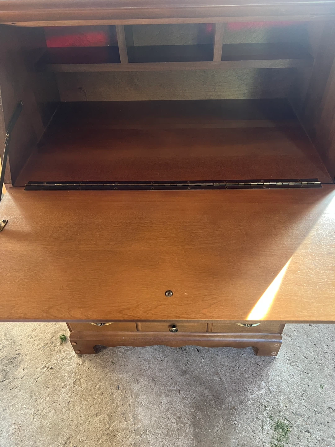 Wooden Secretary Desk with Drawers - photo 2