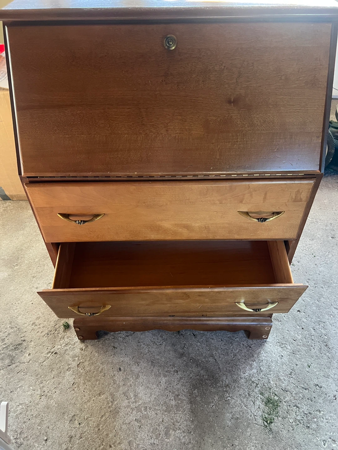 Wooden Secretary Desk with Drawers - photo 3