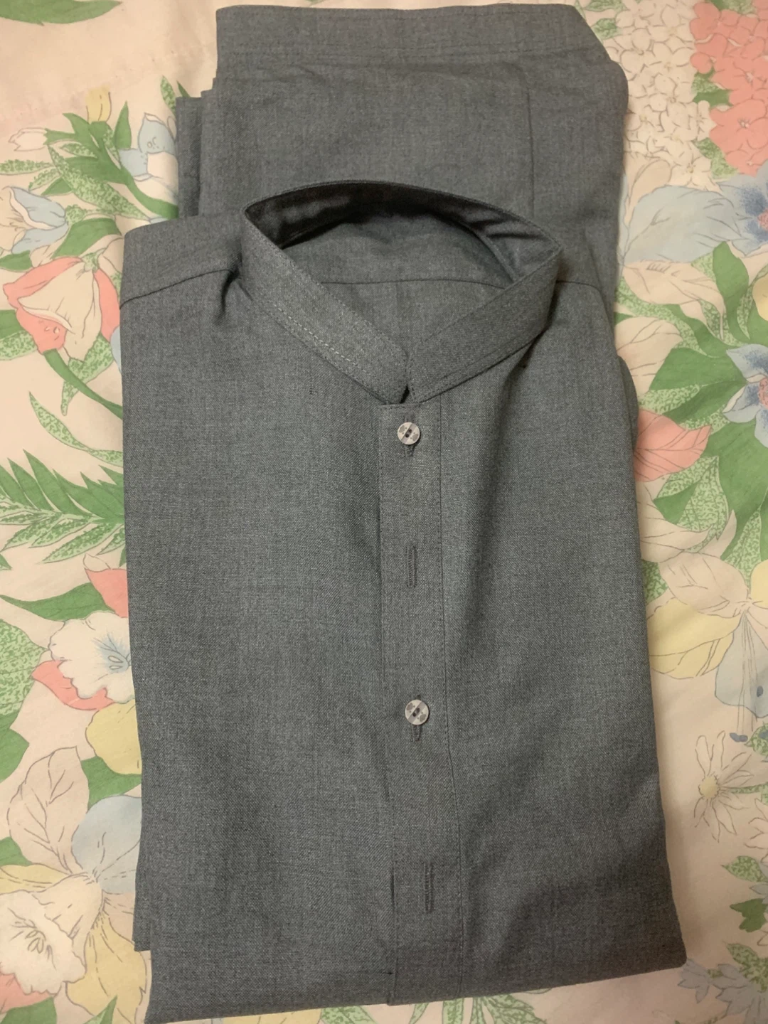 Alkaram Kurta Shalwar Set - Grey - photo 2