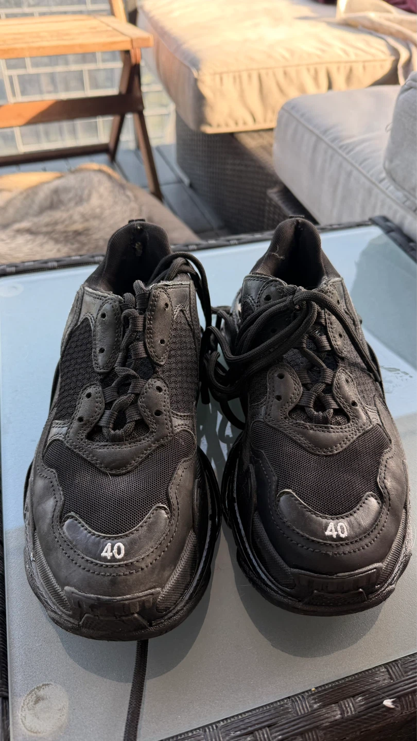 Balenciaga Triple S Sneakers Black Size 40 (Authentic) - photo 4