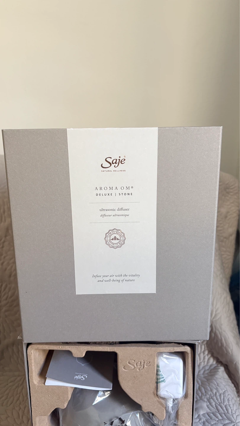 NEW Saje Aroma Om Deluxe Stone Ultrasonic Diffuser - photo 3