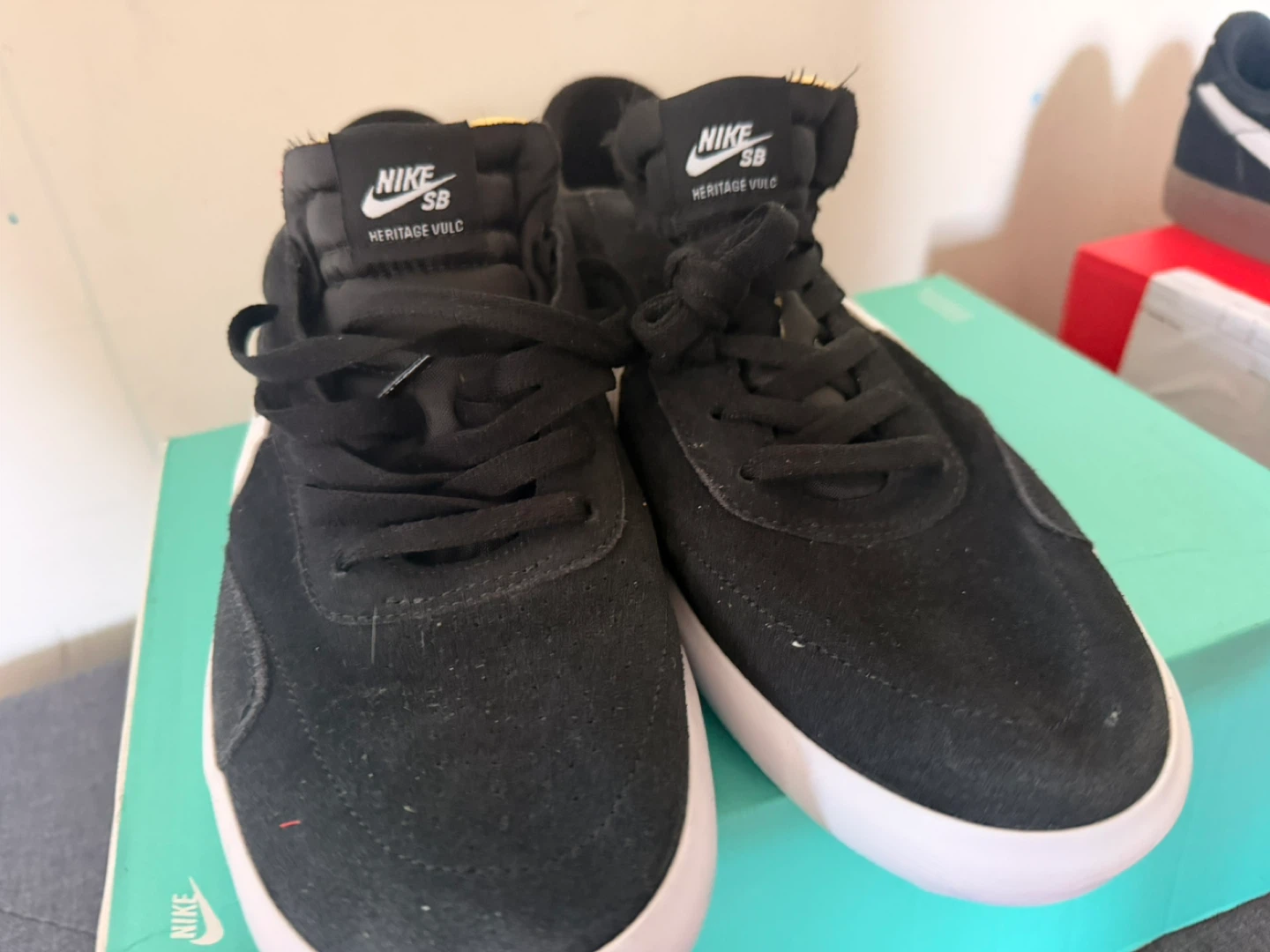 Nike SB Heritage Vulc Men's Black Skate Shoes size  12 - photo 2