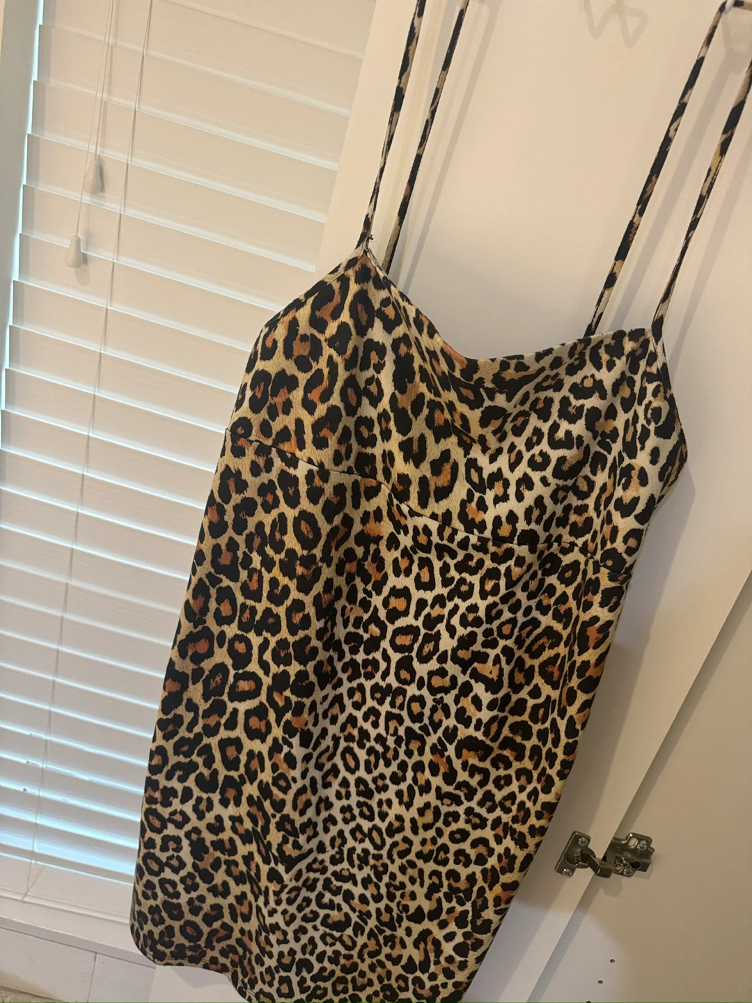 Leopard Print Spaghetti Strap Dress