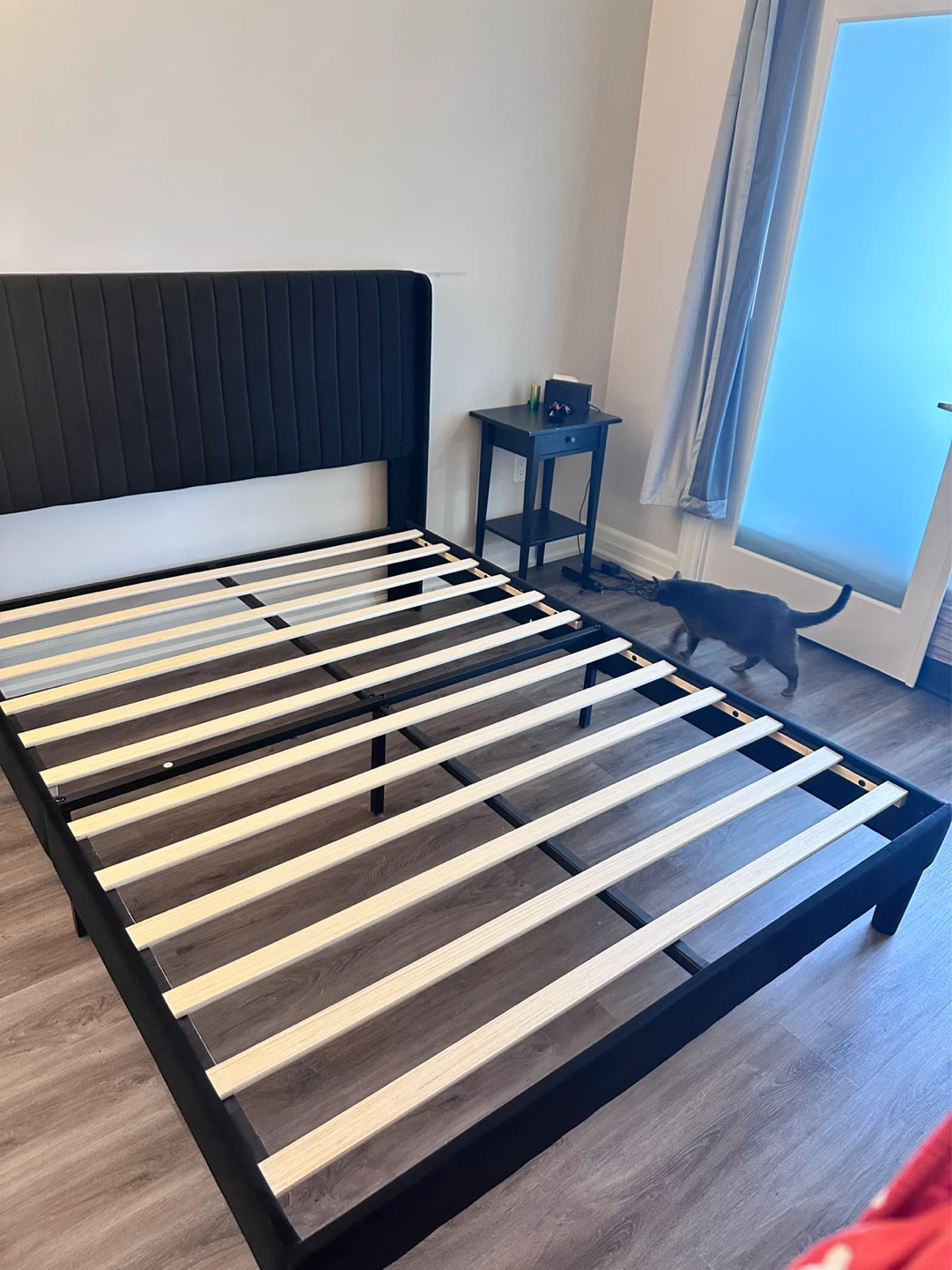 Black Queen Bed Frame with Headboard