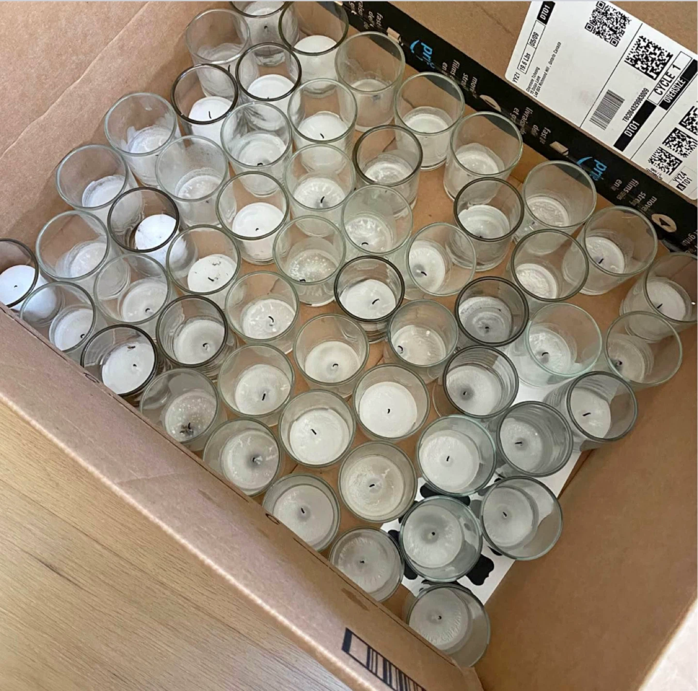 Glass Votive Candle Holders - Set of 30+