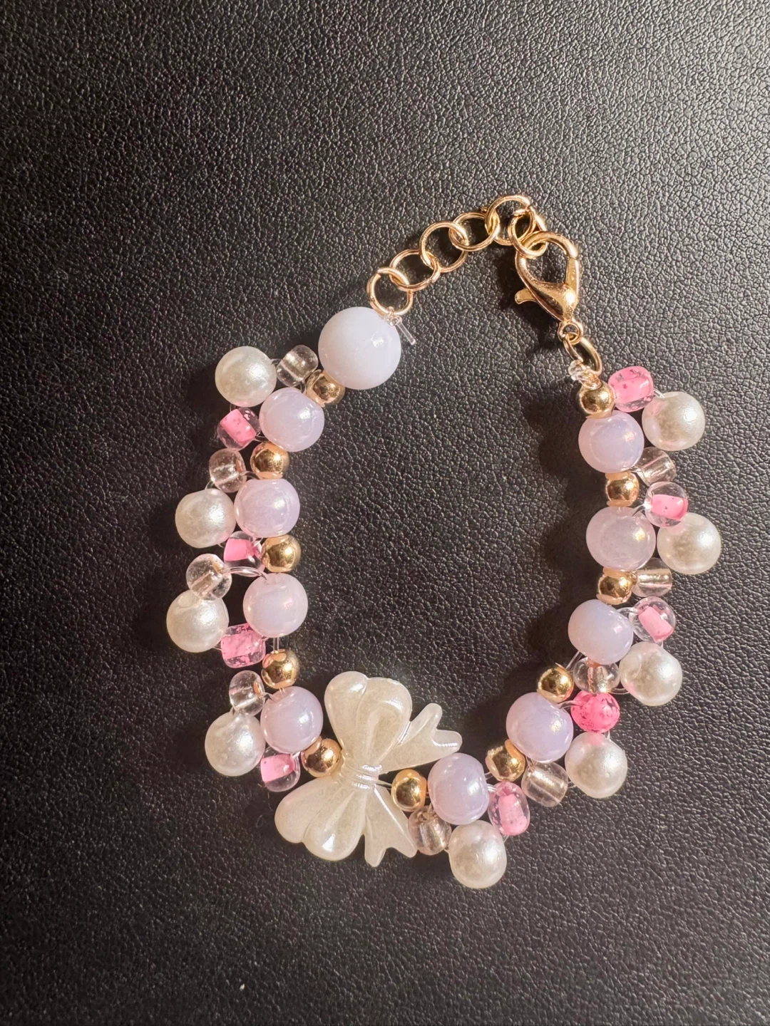Pastel Bow Beaded Bracelet & Matching Earrings 🎀 - photo 3