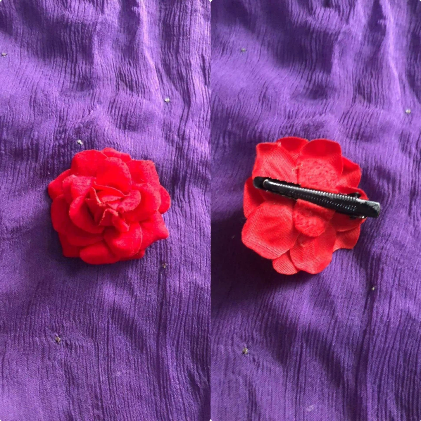 Red Rose Hair Clip