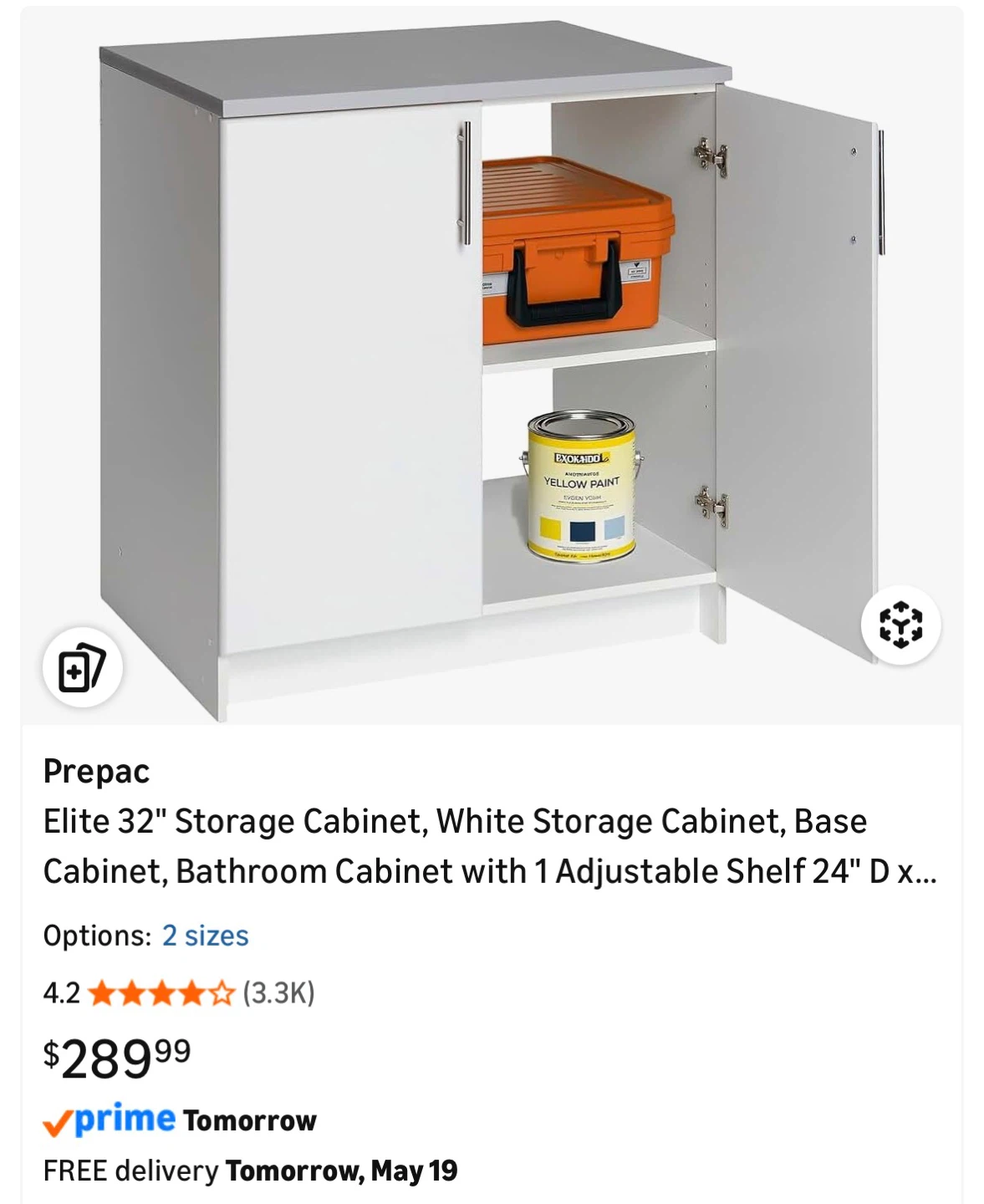 Prepac Elite 32" BLACK Storage Cabinet - photo 4