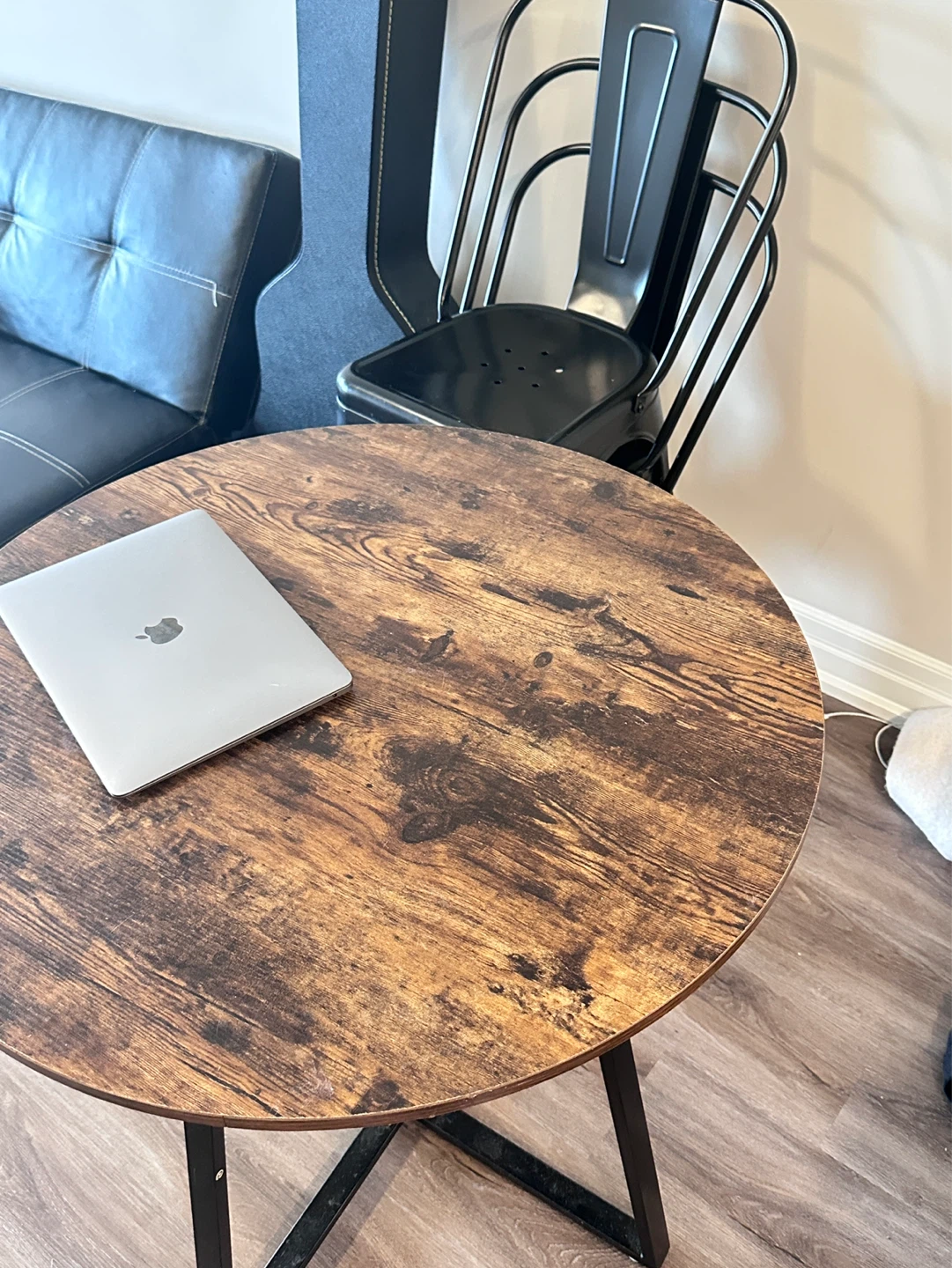 Round Woodgrain Side Table+4 chair - photo 2