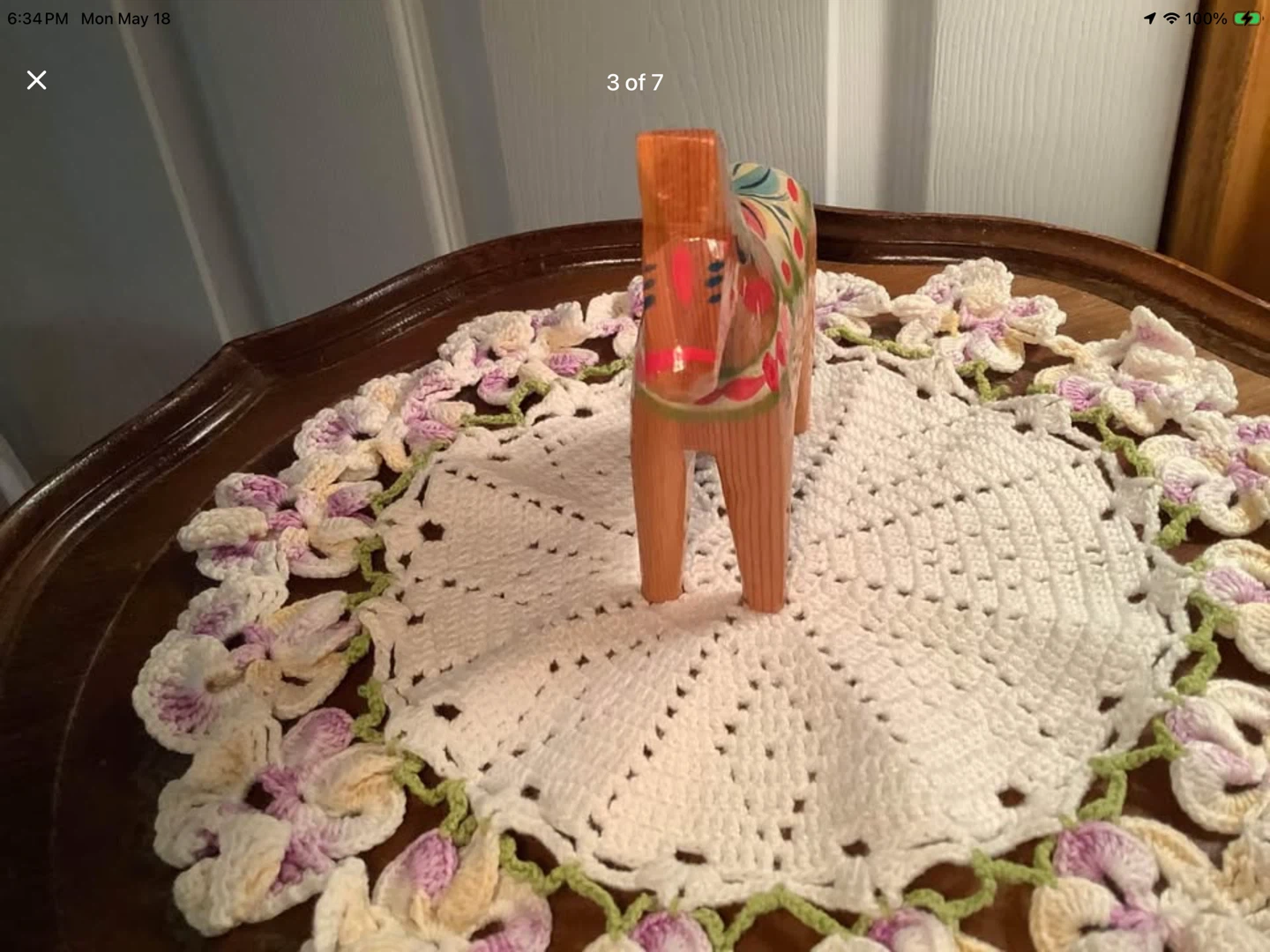 Vt Exposed Natural Wd Swedish Dala Horse 🐞 - photo 3