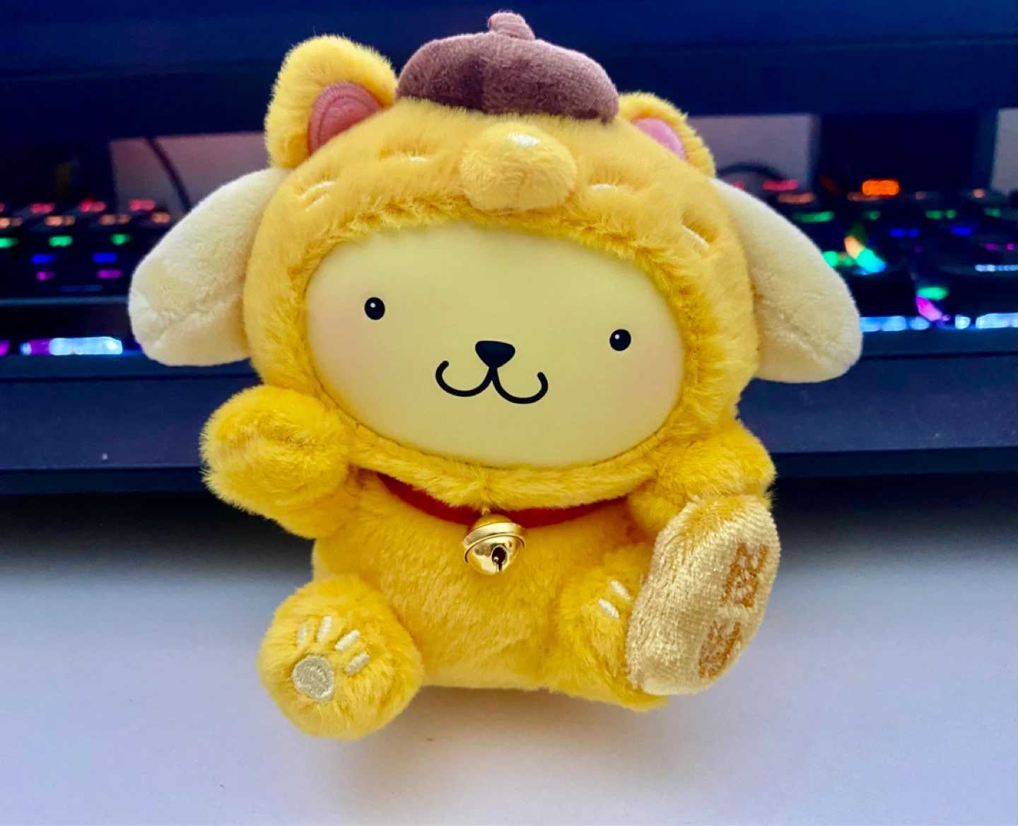 Sanrio Characters Lucky Cat Pompompurin Plush - photo 3