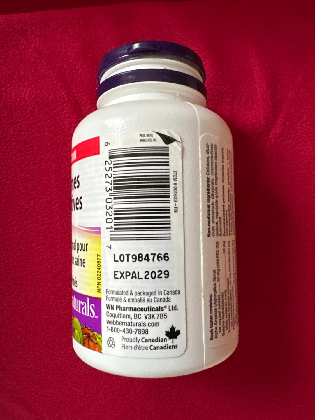 Webber Naturals Digestive Enzymes 90 Tablets - photo 2