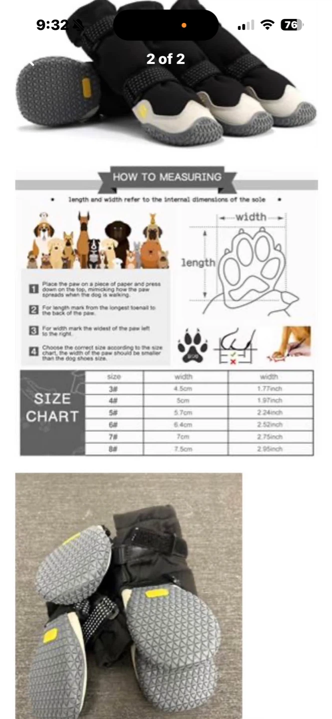 Dog Boots Paw Protectors - Size 48 medium/large - photo 2