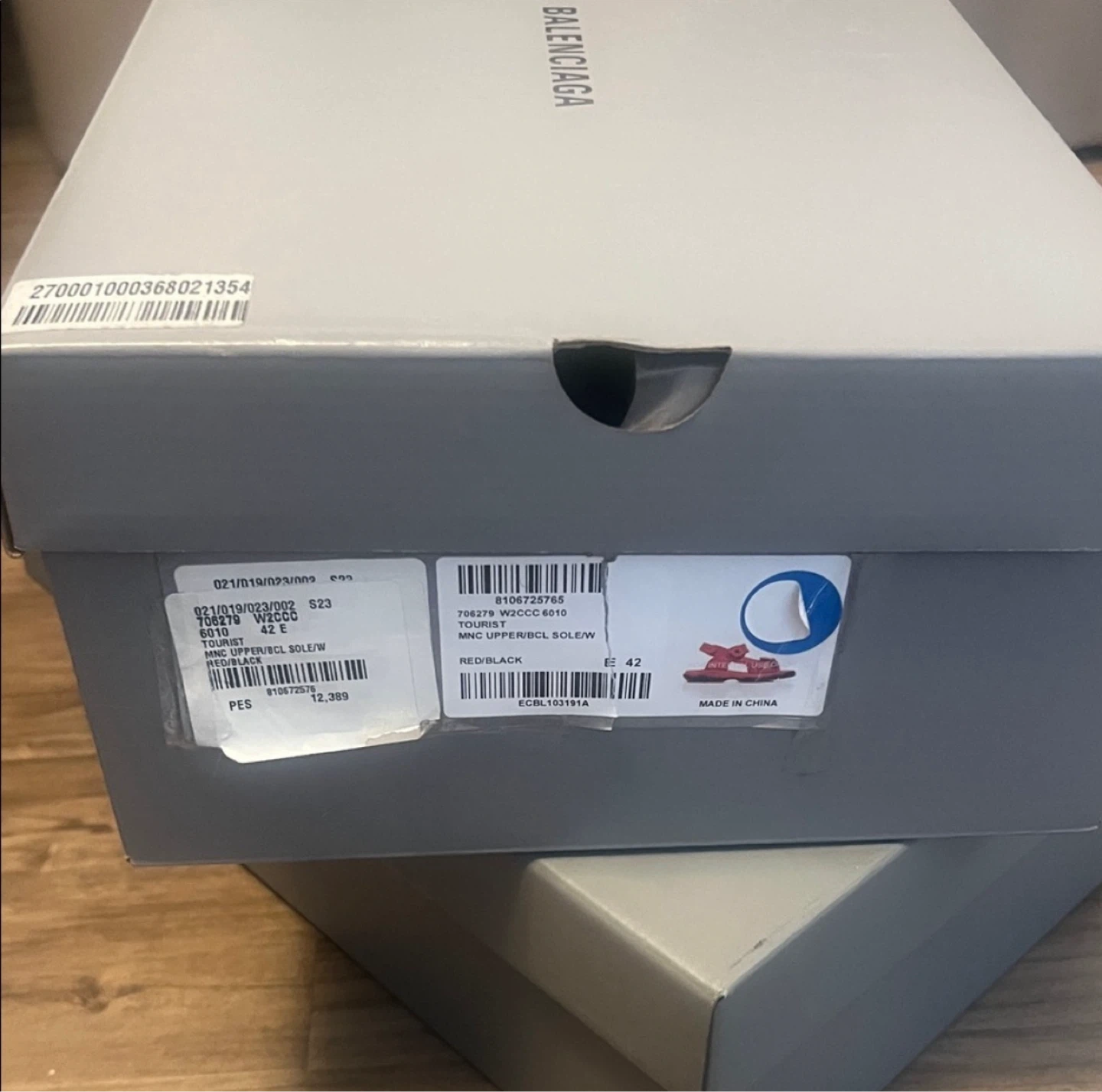 New Balenciaga Red Velcro Strap Sandals - photo 4