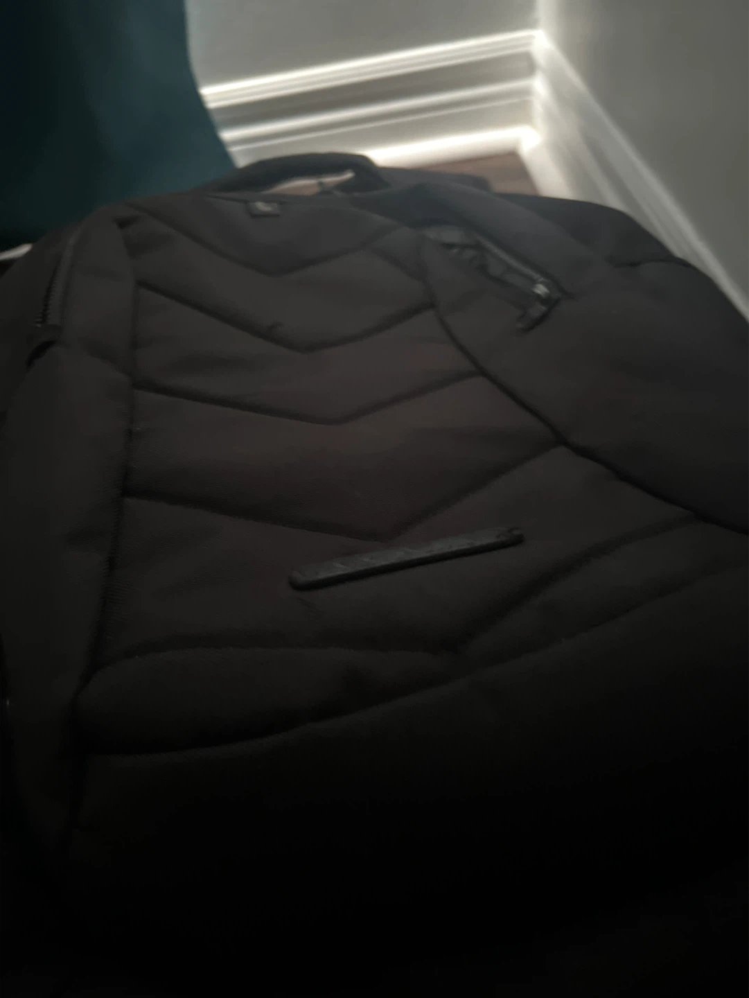 Black Quilted Backpack