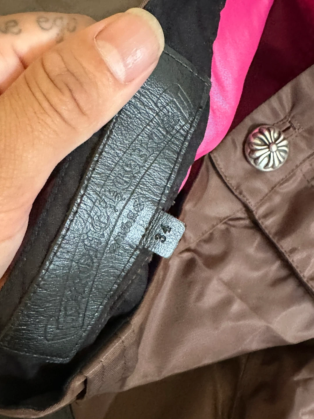 Chrome Hearts brown carpenter nylon and leather - photo 5
