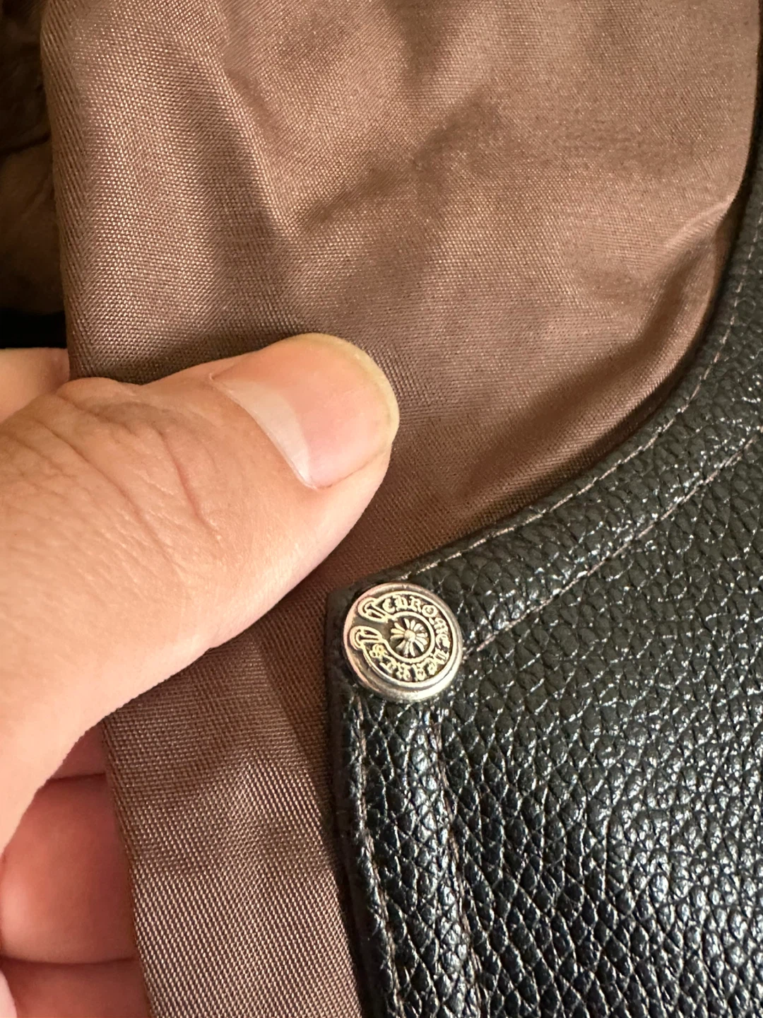 Chrome Hearts brown carpenter nylon and leather - photo 4