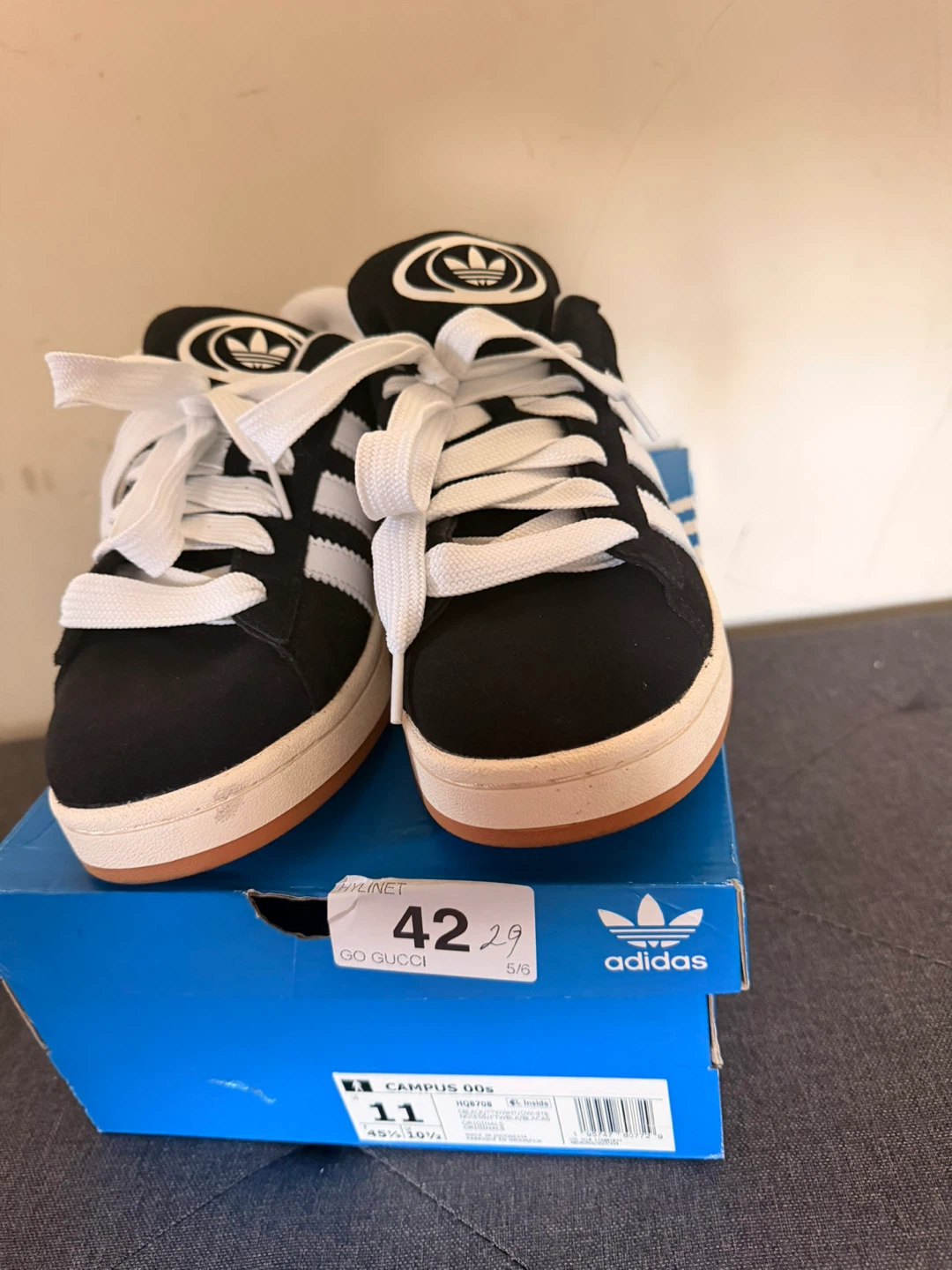 Adidas Campus 00s Black White Sneakers Size 11