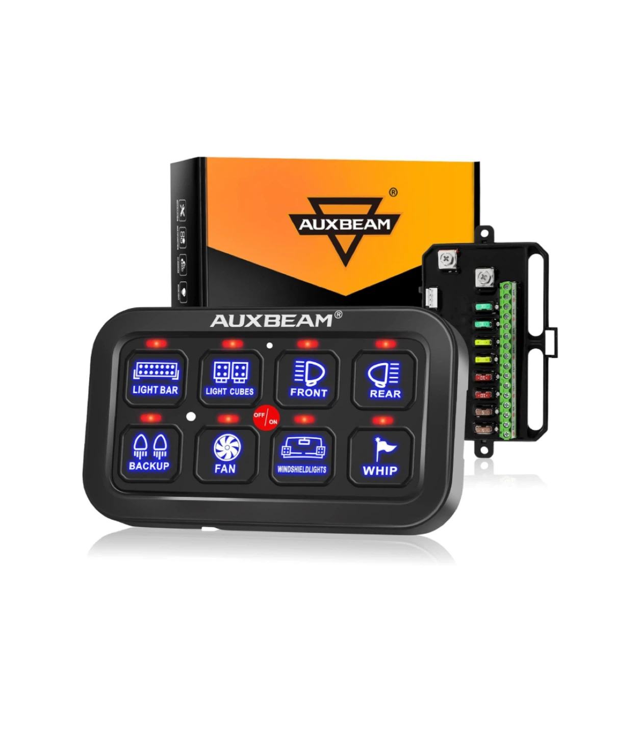 Auxbeam 8 Gang Switch Panel BA80
