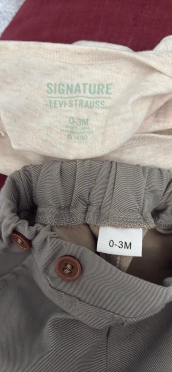 Levi Strauss & Co. Baby Onesie and Shorts Set - 0-3M - photo 4