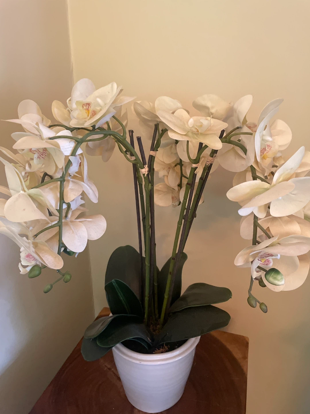 Artificial White Orchid Plant - photo 2