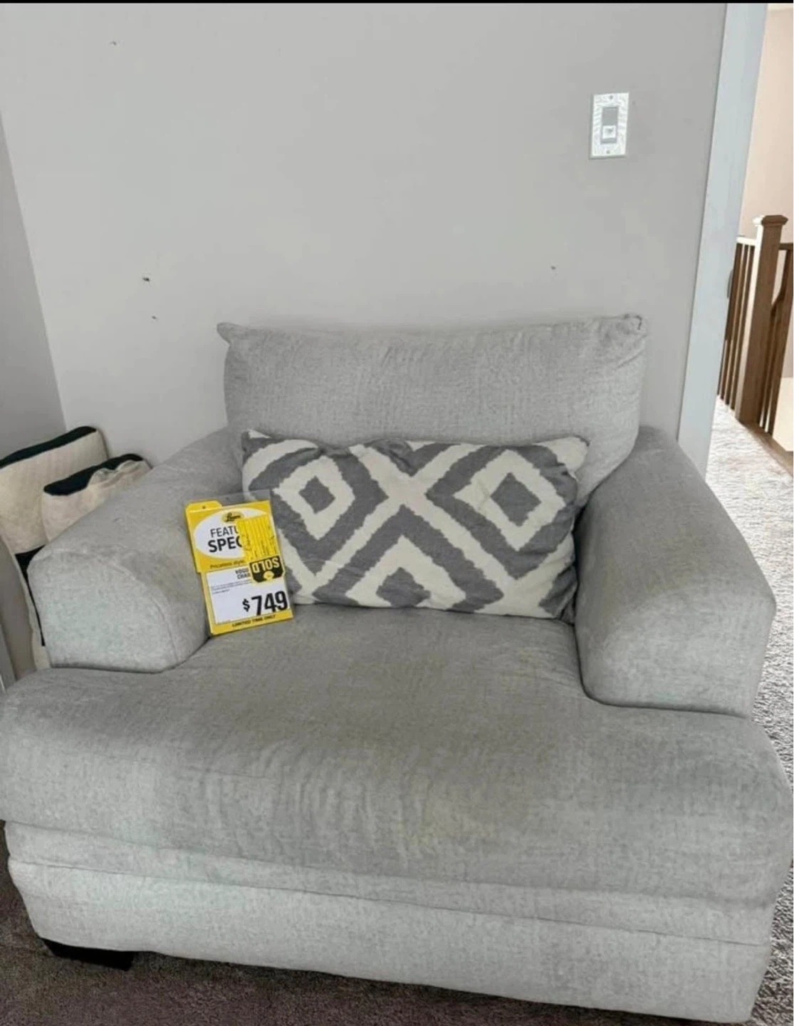 Light Grey Sofa, Loveseat and Armchair Set - photo 3
