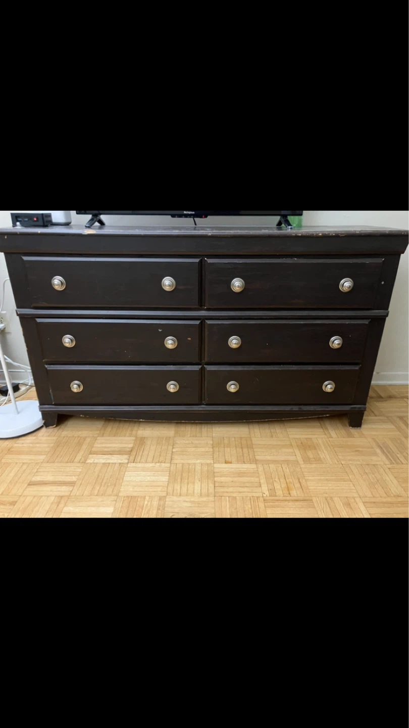 Dark Brown 6-Drawer Dresser