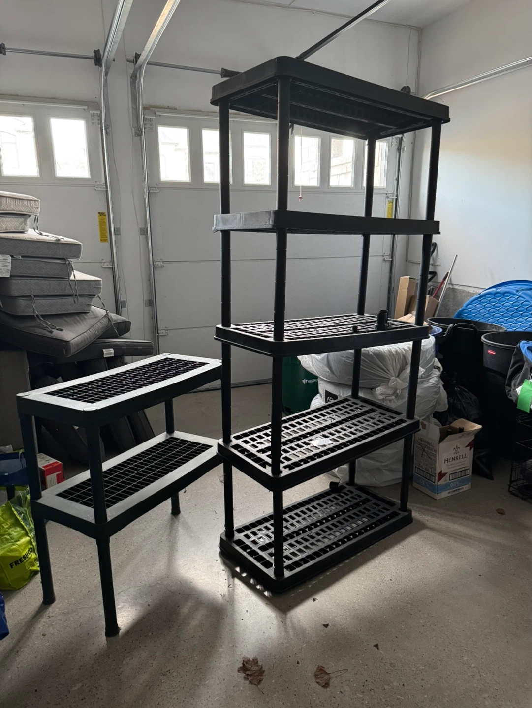 Storage shelves
