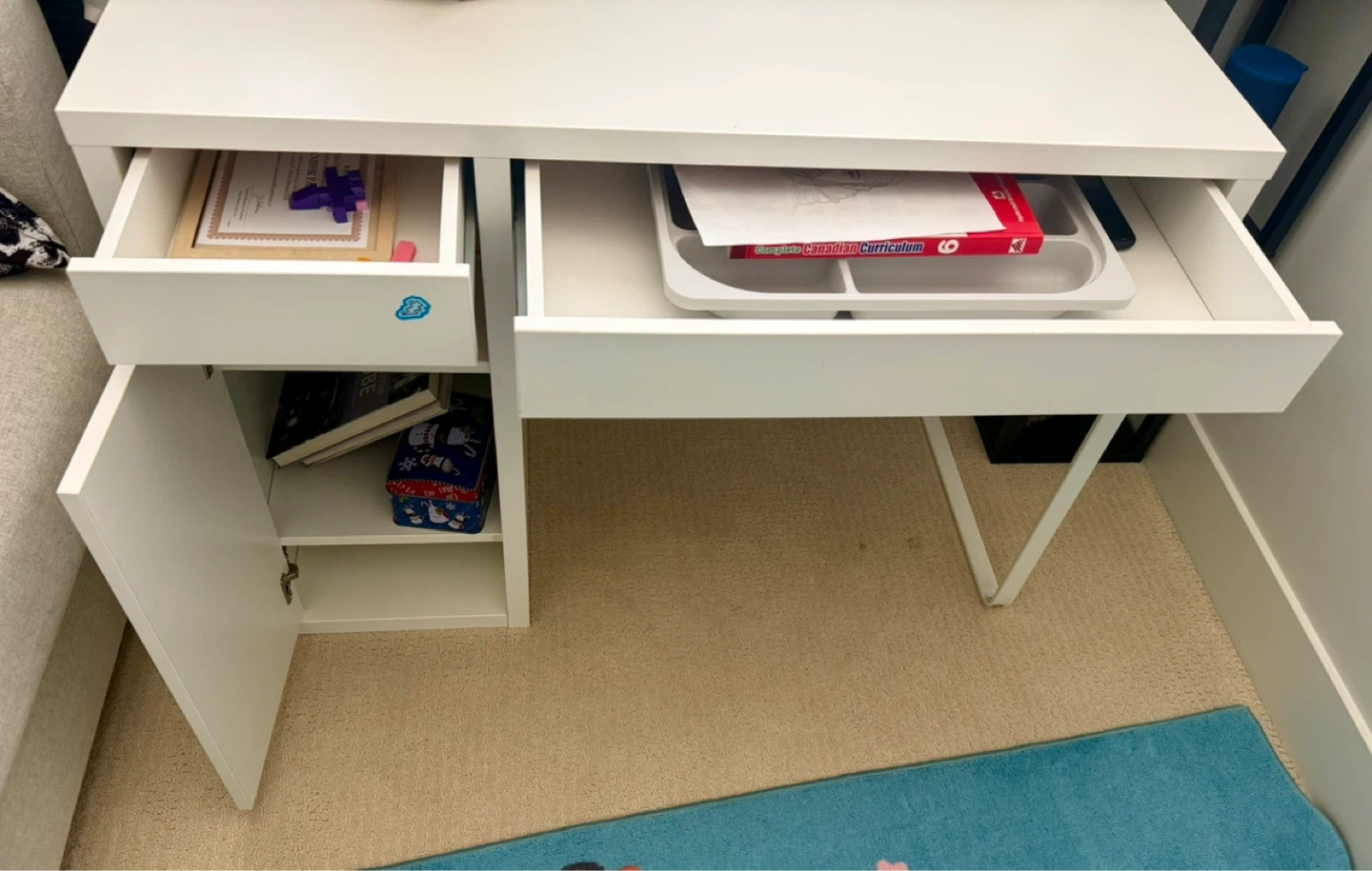 IKEA MICKE white desk with Drawer and Cabinet Urgent SALE!! - photo 3