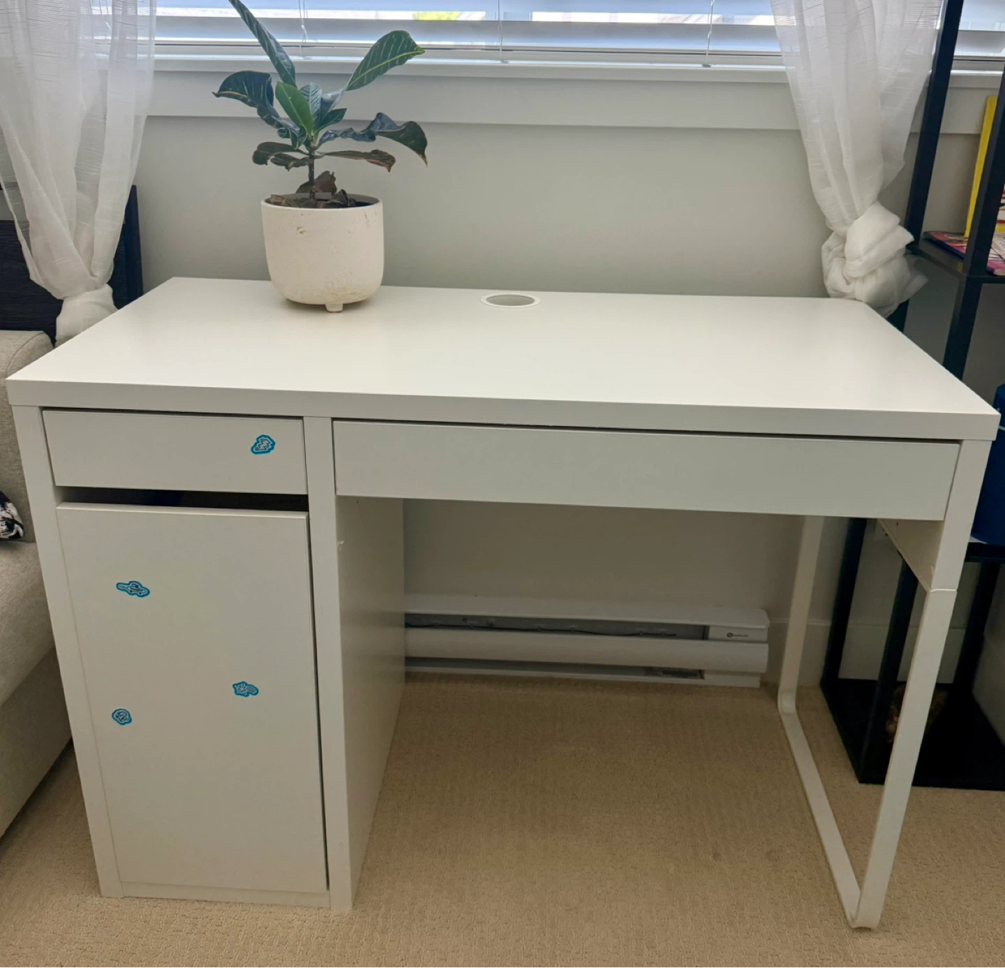 IKEA MICKE white desk with Drawer and Cabinet Urgent SALE!!