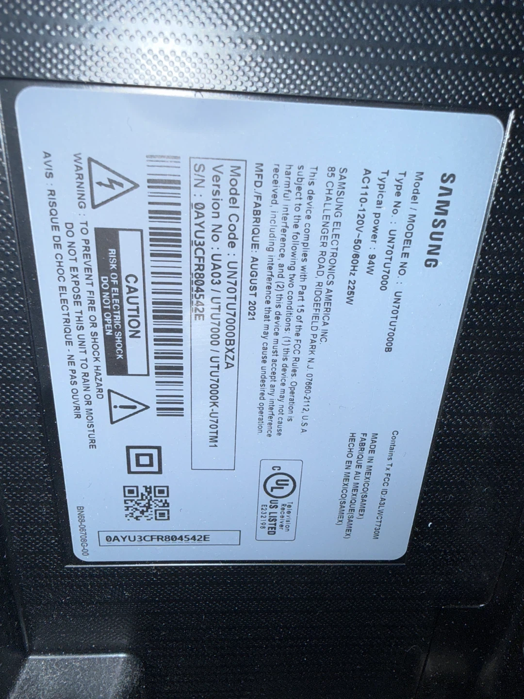 Samsung UN70TU7000BXZA 70-Inch 4K UHD TV - photo 2