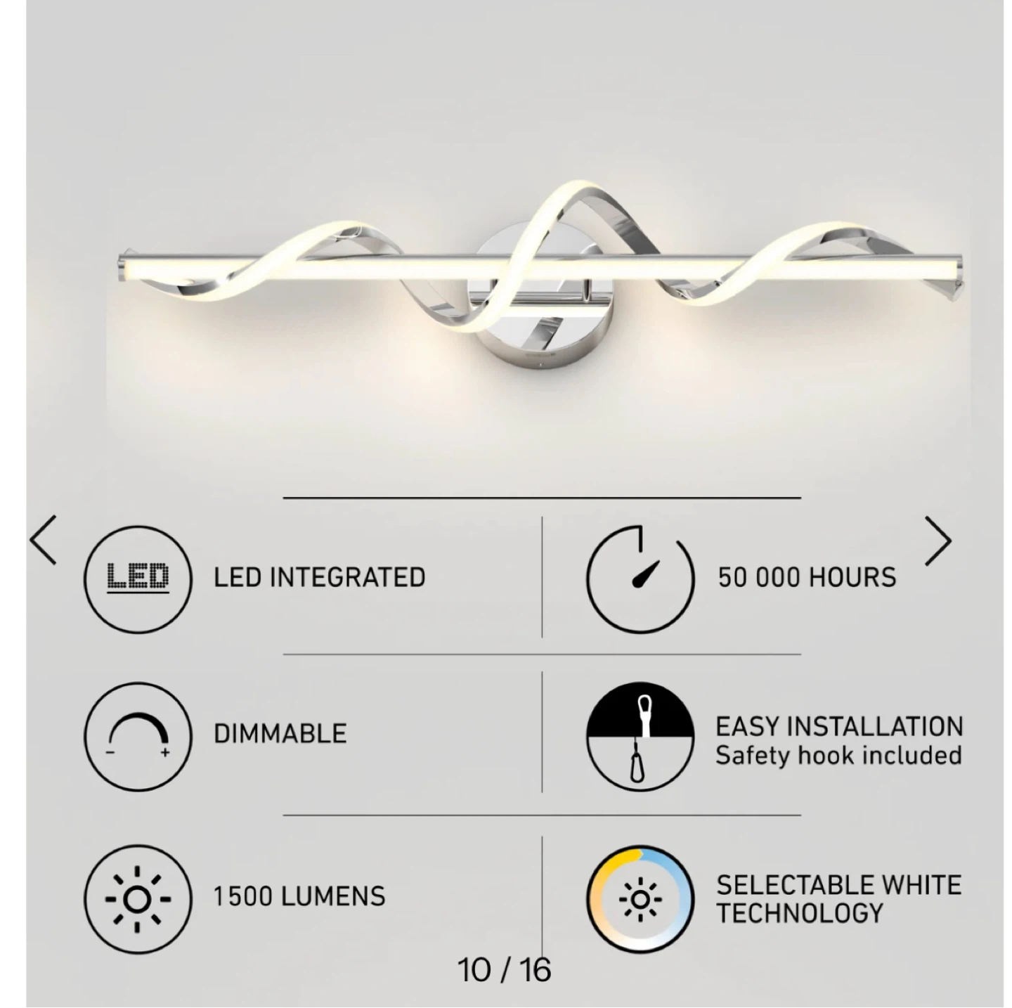 Brand New Coda modern LED bathroom vanity light 5 CCT - photo 5