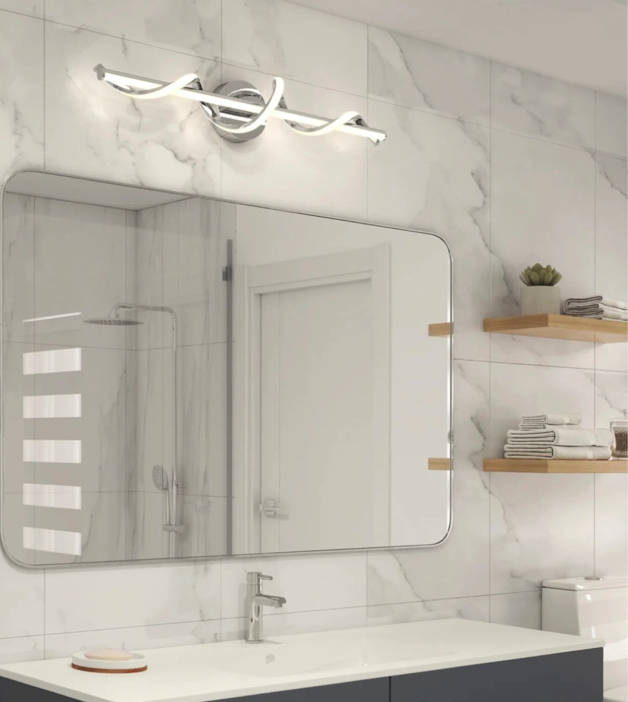 Brand New Coda modern LED bathroom vanity light 5 CCT - photo 2