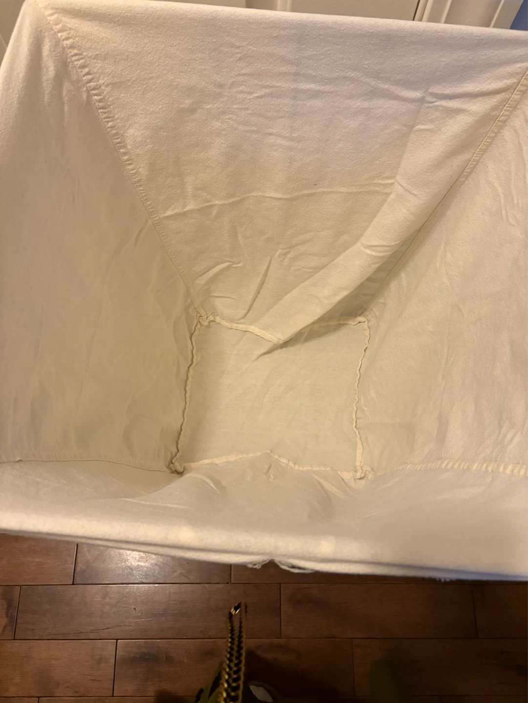 Wire Frame Laundry Hamper with Fabric Liner - photo 2