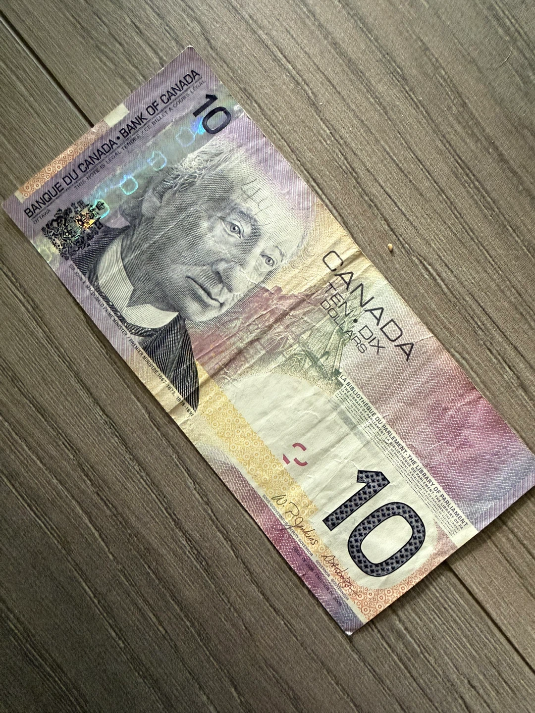 Canada Ten Dollar Bill